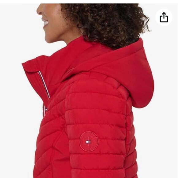 Tommy Hilfiger Women's Covert Coat Red Size M - Picture 6 of 6